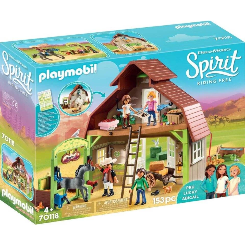 PLAYMOBIL Spirit paardenschuur met Lucky Pru en Abigail 70118 PLAYMOBIL Spirit Paardenschuur Met Lucky Pru En Abigail 70118 -Speelgoedseries Winkel 1976848 40f51101